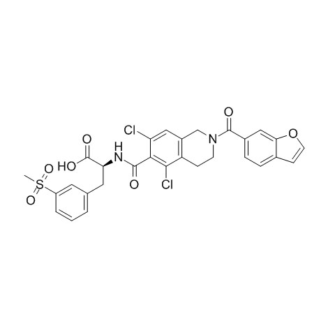 N-[[2-(6-벤조푸라닐카르보닐)-5,7-디클로로-1,2,3,4-테트라히드로-6-이소퀴놀리닐]카르보닐]-3-(메틸술포닐)-L-페닐알라닌